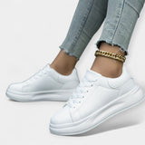 Stella - Sneakers in pelle bianca