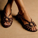 OLIVA | Sandali con Cut-Out e Borchie