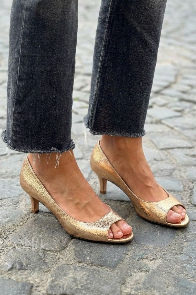 GRETA | Sandali con Tacco Basso Open Toe