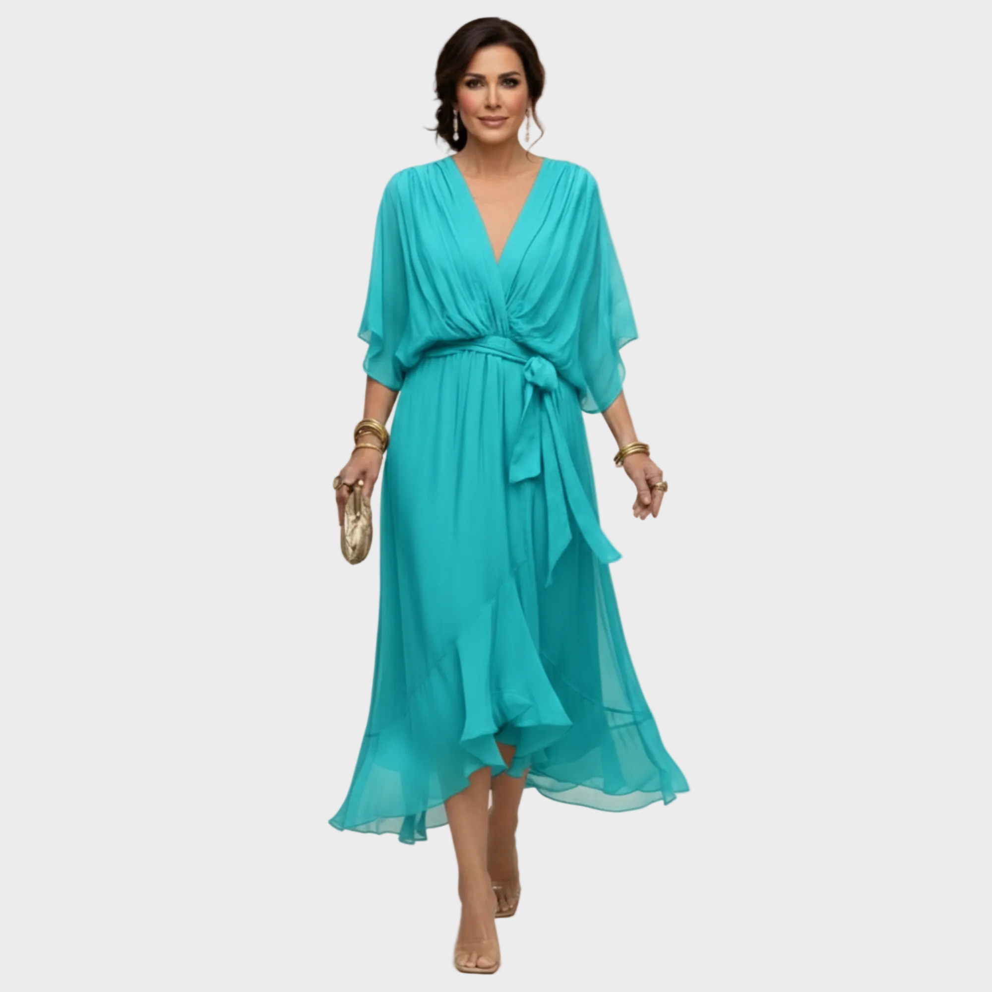 Monica Chiffon - Abito con scollo a V