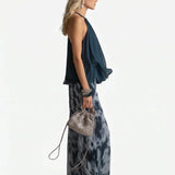 Set elegante in chiffon a due pezzi