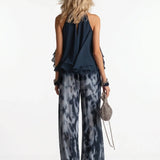 Set elegante in chiffon a due pezzi