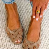 ODETTE | Sandali Piatto con Upper Intrecciato
