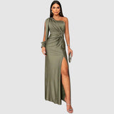 Ursula - Abito lungo elegante monospalla
