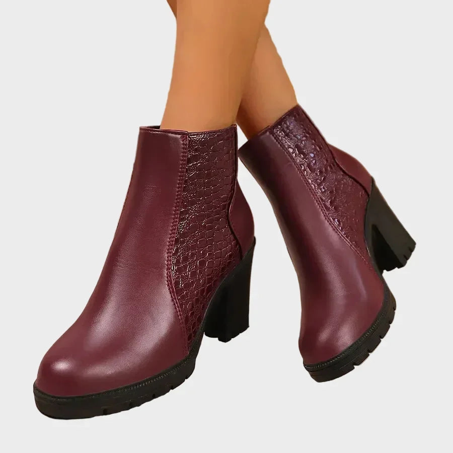 Caterina™ - Scarpe in vera pelle con tacco largo e supporto dell'arco plantare 💫