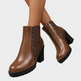 Caterina™ - Scarpe in vera pelle con tacco largo e supporto dell'arco plantare 💫