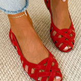 ODETTE | Sandali Piatto con Upper Intrecciato