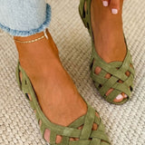 ODETTE | Sandali Piatto con Upper Intrecciato