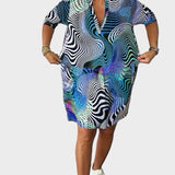 Maria - Abito colorato con scollo a V