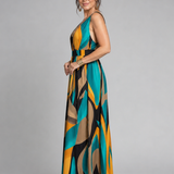 Zélia | Abito Empire-Maxi con scollatura a V
