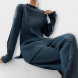 Albertina - Completo Cosy in 2 pezzi in maglia a coste
