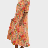 Emma - Abito midi ampio e leggero a fiori