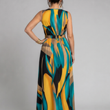 Zélia | Abito Empire-Maxi con scollatura a V