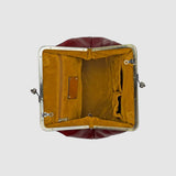 Leontina - Borsa in pelle con chiusura retrò