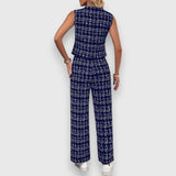 Gelsomina - Completo due pezzi con scollo a V e pantaloni coordinati