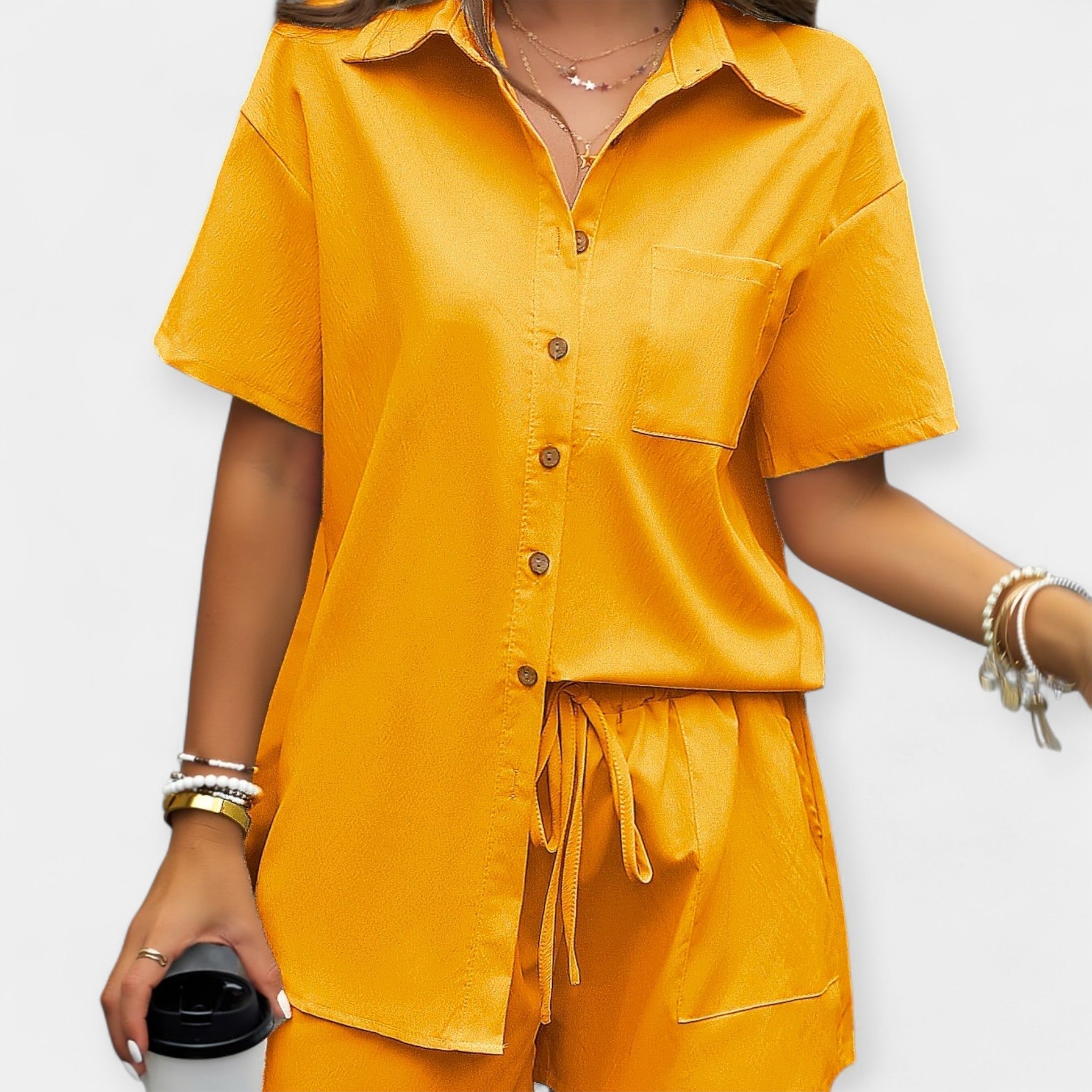 Carolina - Completo comodo con camicia e shorts