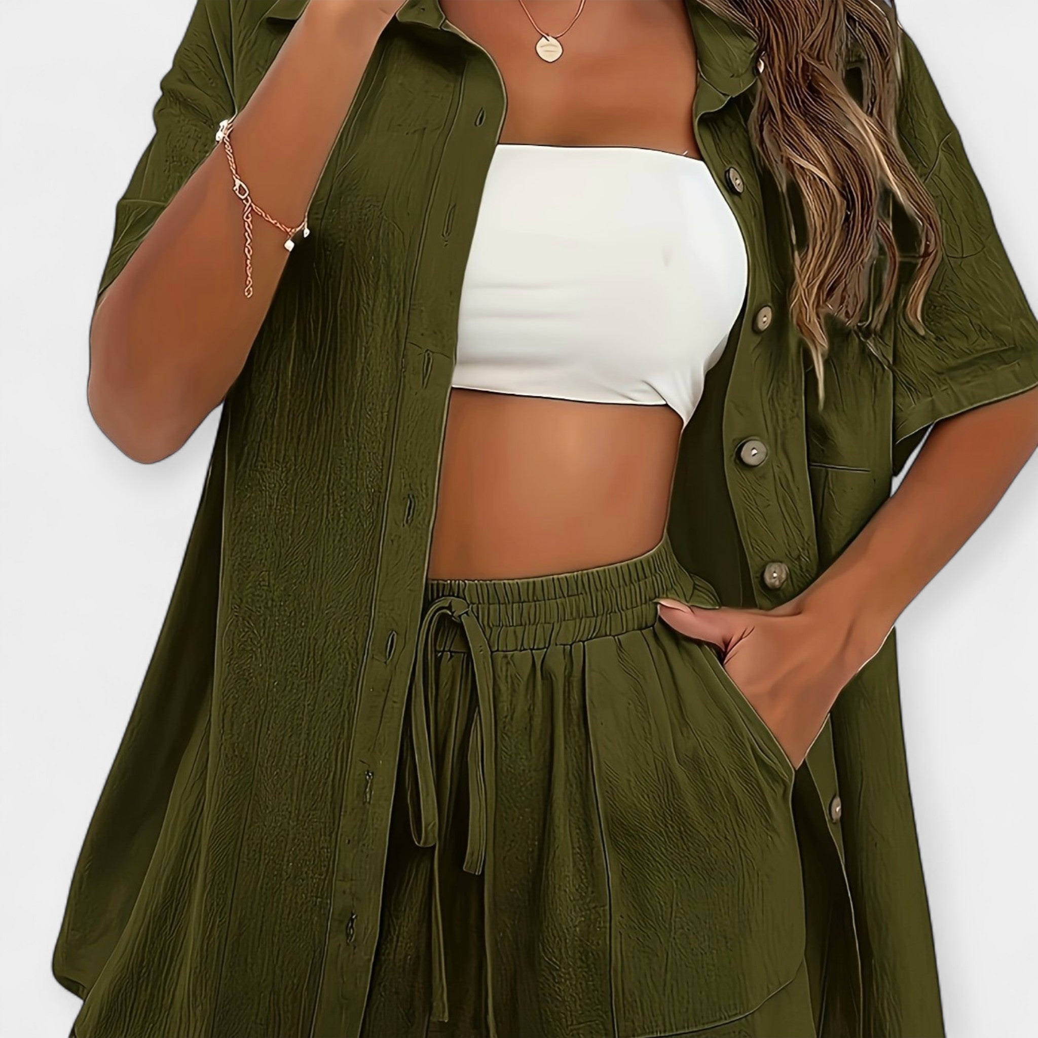 Maria - Completo camicia e shorts