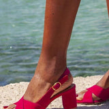 BONNIE | Sandali Crossover con Tacco Blocco