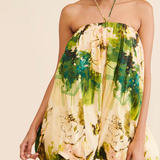 Mini Abito Halter Verde a Bolle