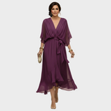 Monica Chiffon - Abito con scollo a V