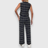 Gelsomina - Completo due pezzi con scollo a V e pantaloni coordinati