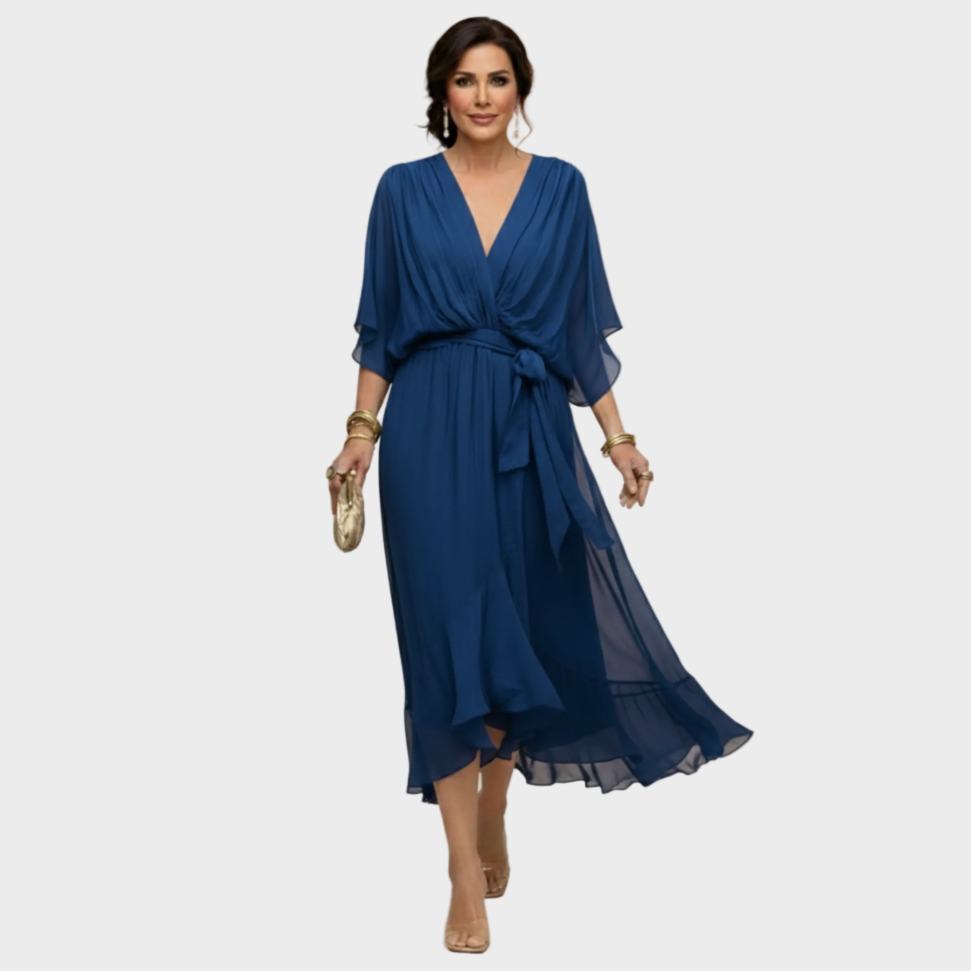Monica Chiffon - Abito con scollo a V