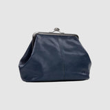 Leontina - Borsa in pelle con chiusura retrò