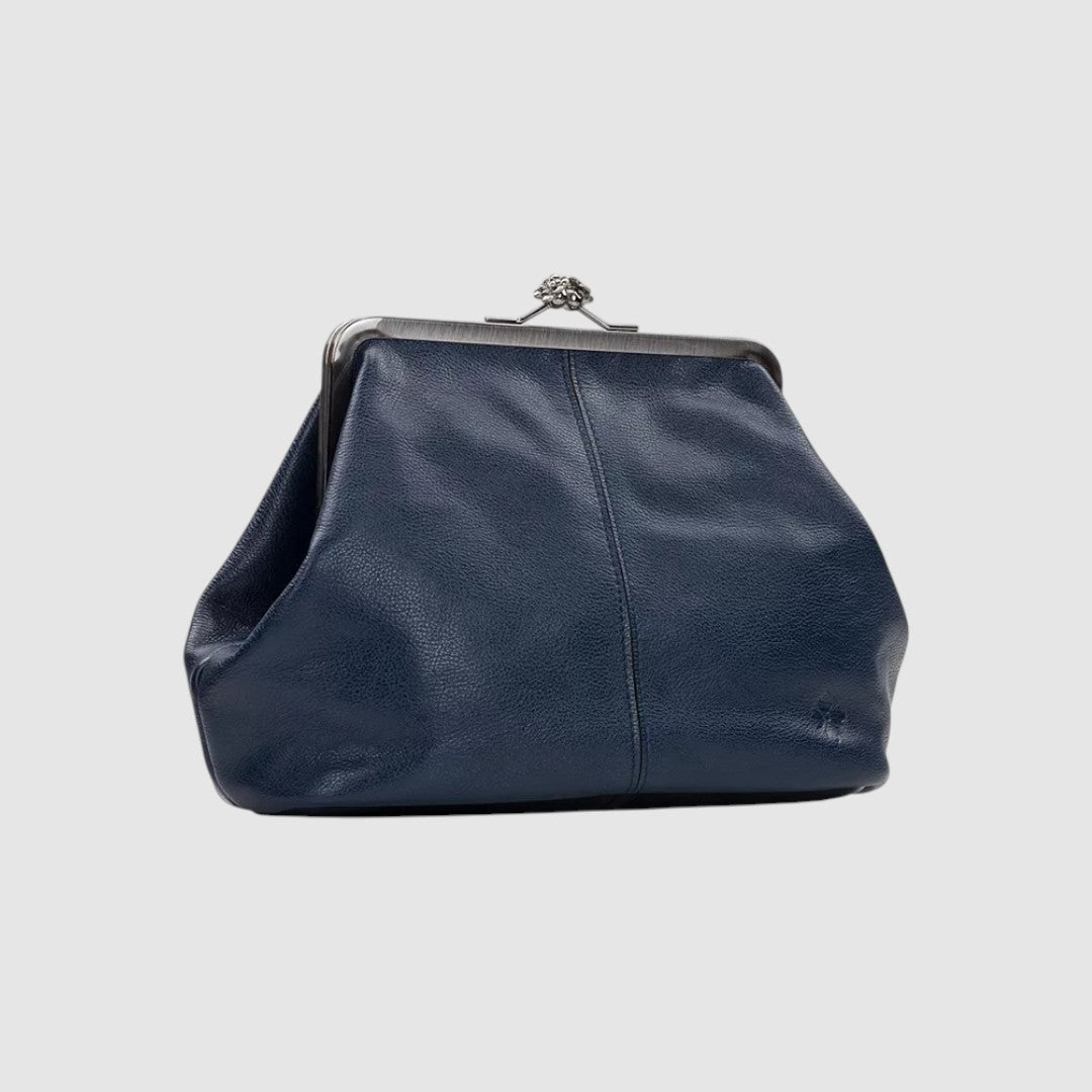 Leontina - Borsa in pelle con chiusura retrò