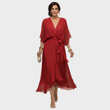 Monica Chiffon - Abito con scollo a V
