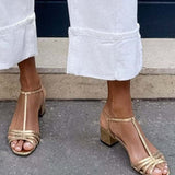 VIVIAN | Sandali con Tacco Metallico