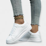 Stella - Sneakers in pelle bianca