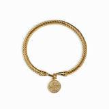 Bracciale dorato con motivo a moneta