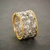 Anello retrò Ivy con zirconi