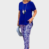 Gianna - Completo elegante con top aderente e pantaloni ampi