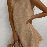 Abito Mini Senza Maniche in Pizzo Casual