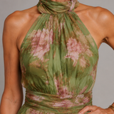 Julie | Abito a Scollo Halter a Fiori