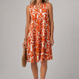 Margot | Abito midi a fiori con scollatura a V