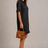 Margaux | Abito effetto denim con bottoni