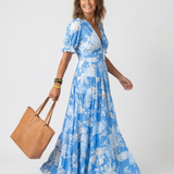 Line | Abito midi floreale romantico con scollatura a V