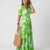 Line | Abito midi floreale romantico con scollatura a V