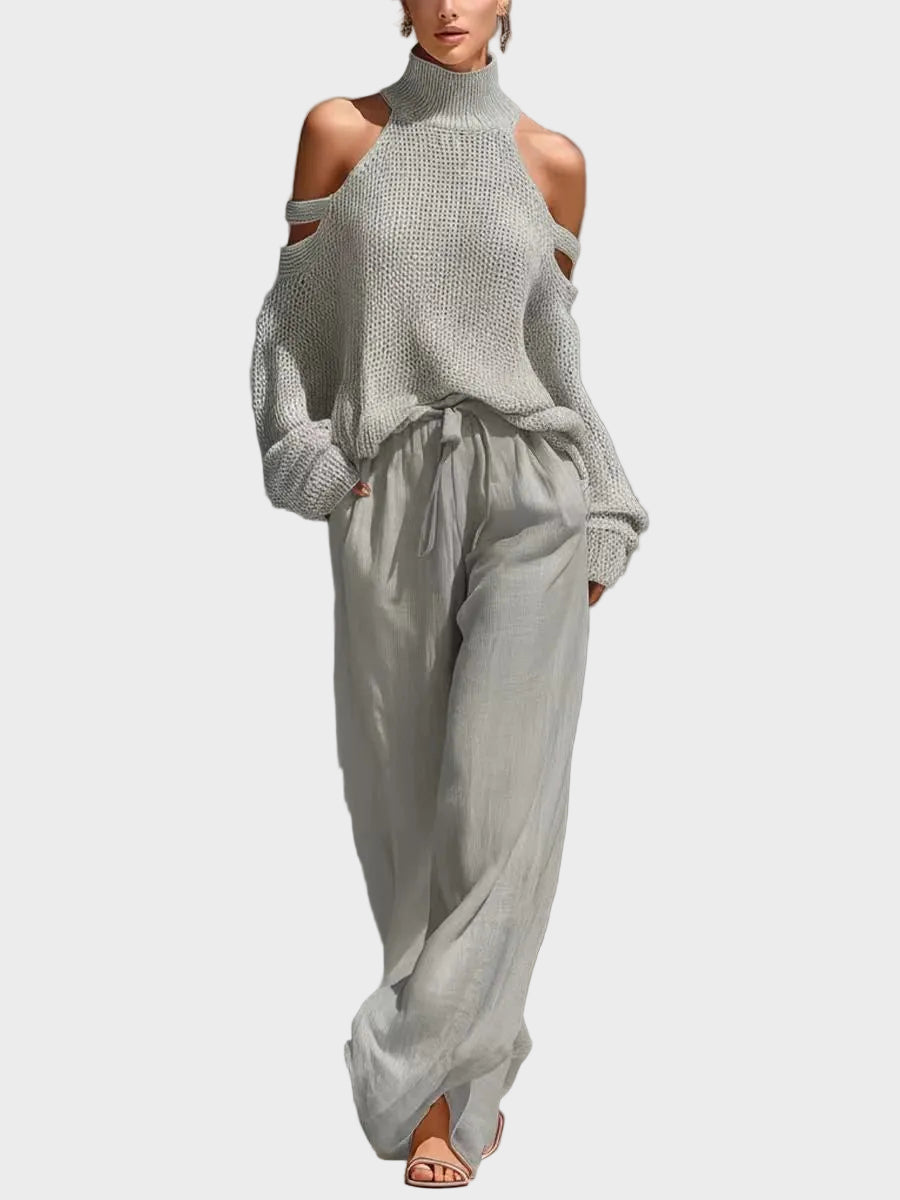 Sara - Completo moderno in maglia e lino