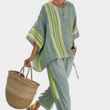 Lorena - Completo boho in lino e bambù
