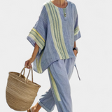 Lorena - Completo boho in lino e bambù