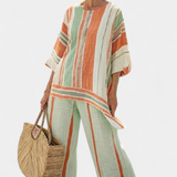 Dalila - Completo in lino a righe