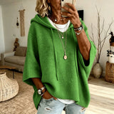 Poncho Donna in Maglia con Cappuccio – Comfort ed Eleganza per l'Autunno