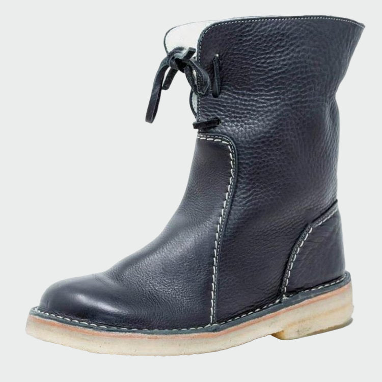 Valeria - Scarpe in pelle impermeabili con fodera in lana