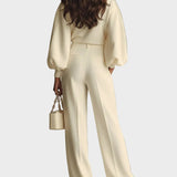 Selena - Completo a coste con pantaloni larghi
