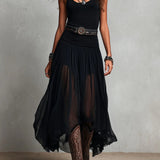 Set Top Nero e Gonna Maxi in Tulle