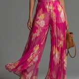 Tuta Senza Maniche in Chiffon Plissettata con Zip