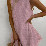 Abito Mini Senza Maniche in Pizzo Casual